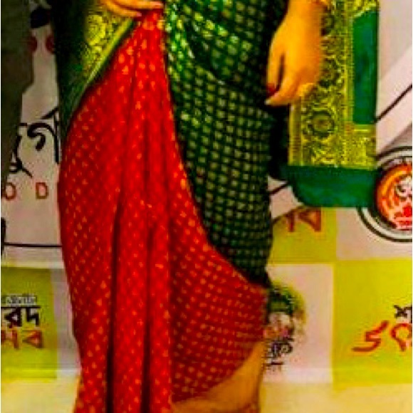 Katan saree all over work - Picture 2 of 2